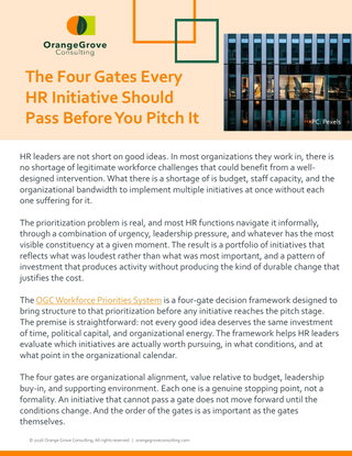 The Four Gates Every HR Initiative Should Pass Before You Pitch It