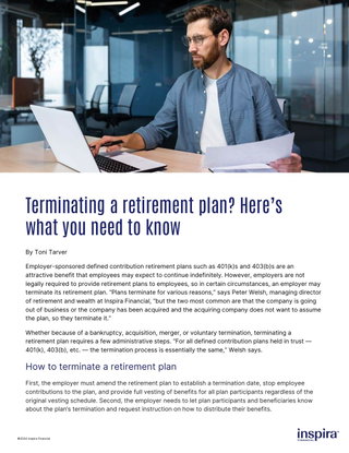 Need to terminate a retirement plan but don't know where to start? Here's what you need to know