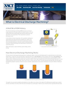 What is Electrical Discharge Machining?