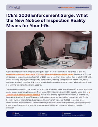 ICE's 2026 Enforcement Surge: What the New Notice of Inspection Reality Means for Your I-9s