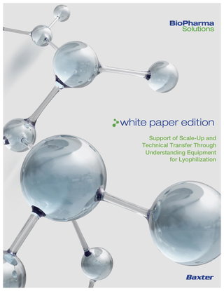 SCALE-UP AND TECHNICAL TRANSFER FOR LYOPHILIZED PRODUCTS