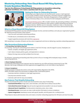 Mastering Onboarding: How Cloud-Based HR Filing Systems Create Seamless Workflows