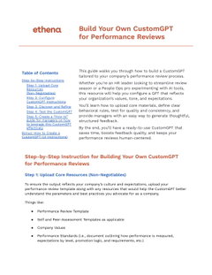 Build Your Own CustomGPT for Performance Reviews