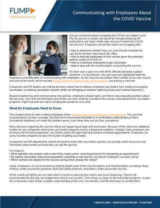 Communicating with Employees About the COVID Vaccine