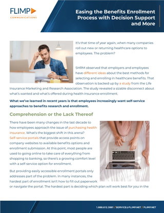 Easing the Benefits Enrollment Process with Decision Support and More