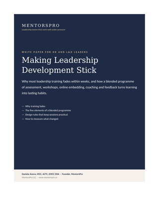 Leadership development - lasting