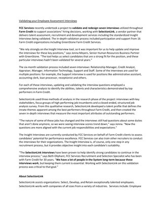 Validating Your Assessment Interviews