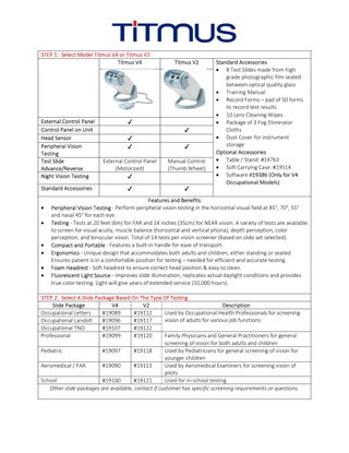 Occupational Quick Selection Guide