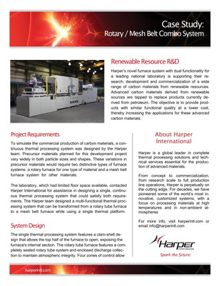 A Novel Rotaryand Mesh Belt Combination Furnace System
