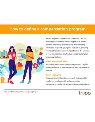 Free guide on how to define a compensation program
