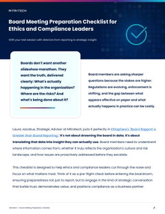 Board Meeting Preparation Checklist for Compliance Leaders