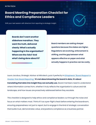 Board Meeting Preparation Checklist for Compliance Leaders