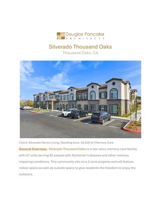 Designing Communities for the Memory Impaired: A Look Into Silverado Thousand Oaks