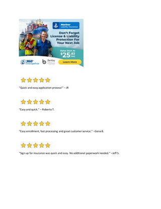 360 Coverage Pros Mariner Liability Insurance Testimonial
