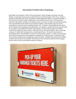Sign Standoffs: The Modern Way to Hang Signage