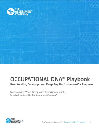 The OCCUPATIONAL DNA® Playbook