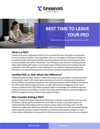 Best Time to Leave Your PEO