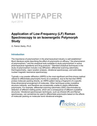 Application of Low-Frequency (LF) Raman Spectroscopy to an Isoenergetic Polymorph Study