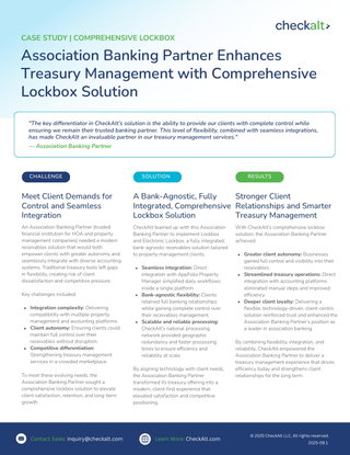 Modernizing Association Banking with a Comprehensive Lockbox Solution