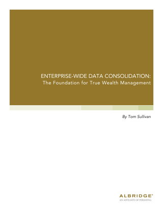 Enterprise-Wide Data Consolidation