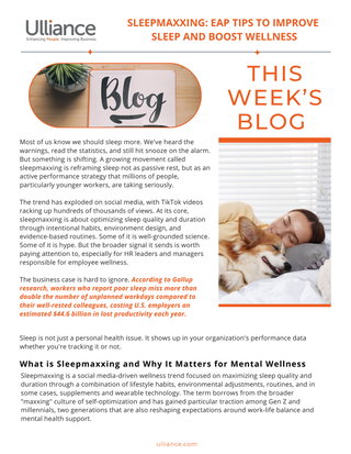 Sleepmaxxing: EAP Tips to Improve Sleep and Boost Wellness
