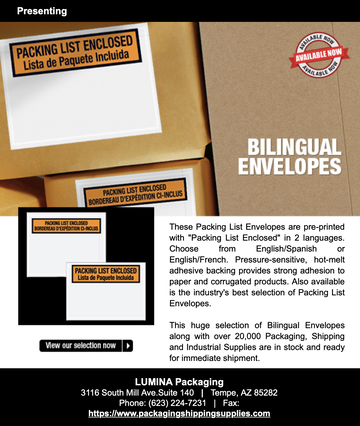 Packing List Envelopes