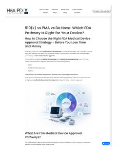 510(k) vs PMA vs De Novo: Which FDA Pathway Is Right for Your Device?