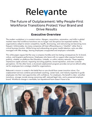 The Future of Outplacement: Why People-First Workforce Transitions Protect Your Brand and Drive Results