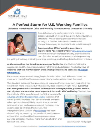 A Perfect Storm for U.S. Working Families