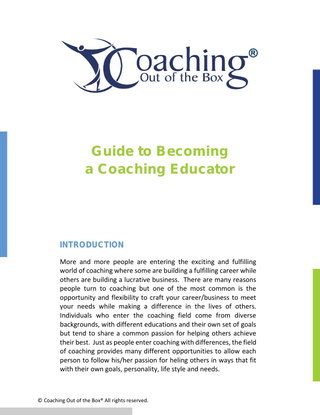 Guide to Becoming a Coaching Educator