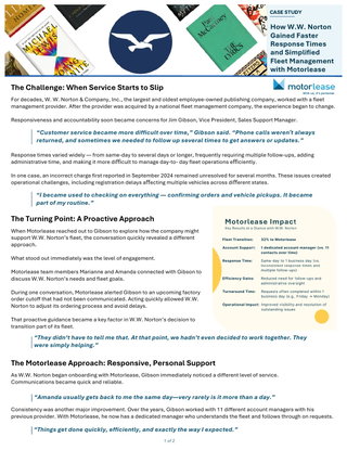 How Better Vehicle Support Helped W.W. Norton Strengthen the Employee Experience