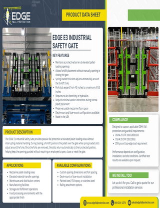 EDGE E3 Industrial Safety Gate Data Sheet