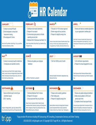Free HR calendar download