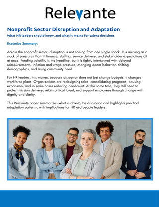 Nonprofit Sector Disruption and Adaptation 