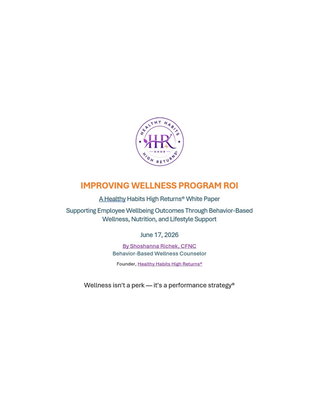 Wellness Program ROI White Paper