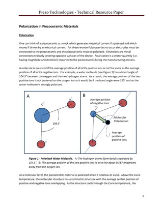 Polarization in Piezoceramic Materials