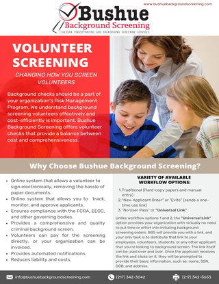 Volunteer Screening Flyer