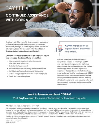 Continued assistance with COBRA