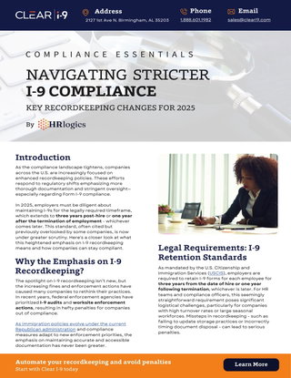 Navigating Stricter I-9 Compliance | Key Recordkeeping Changes for 2025