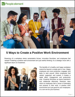 5 Ways to Create a Positive Work Environment