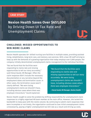 Case Study: Nexion Health Saves Over $651,000 with UC Alternative's Innovative Unemployment Cost Management