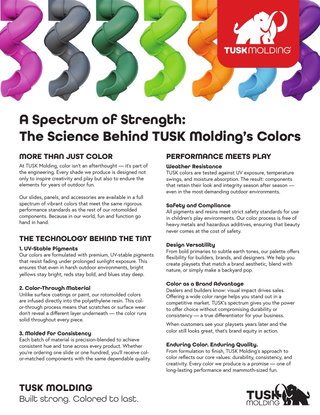 Built Strong. Colored to Last.