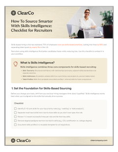 Source Smarter Skills Intelligence: Recruiter Checklist