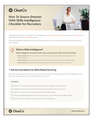 Source Smarter Skills Intelligence: Recruiter Checklist
