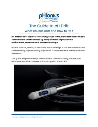 The Guide To pH Drift