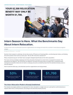 Intern Season Is Here. What the Benchmarks Say About Intern Relocation.