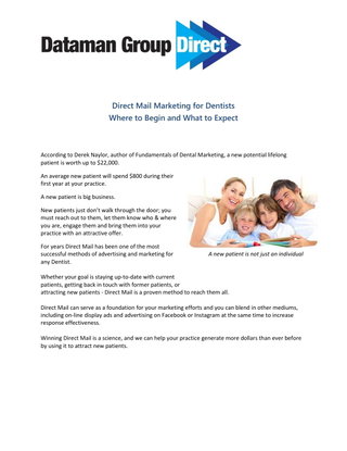 Direct Marketing for Dental Practices - Where to Begin & What to Expect