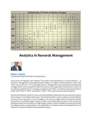 Analytics in Rewards Management