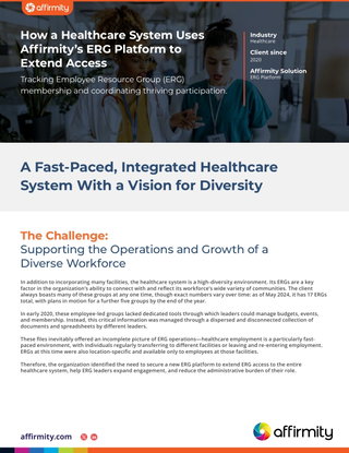 How a Healthcare System Uses Affirmity's ERG Platform to Extend Access