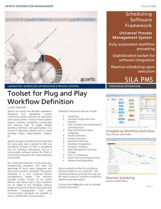 Scheduling Software Framework 